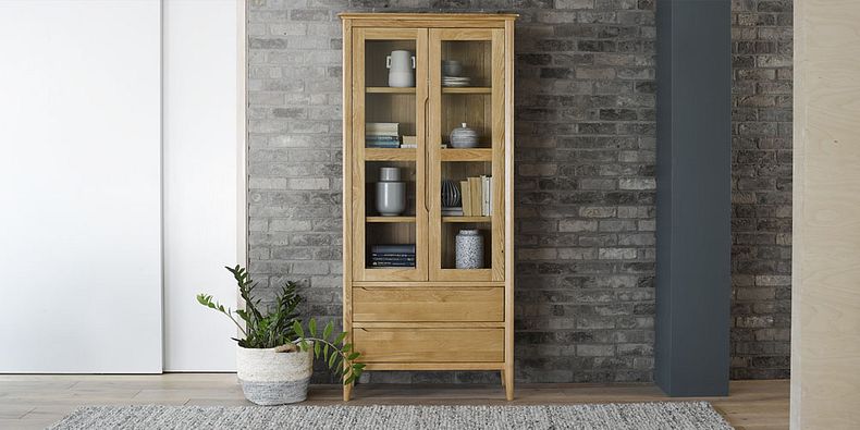 Oak Display Cabinets | Glass Cabinets | Oak Furnitureland