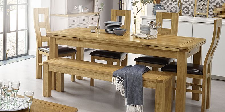 wooden bench table set