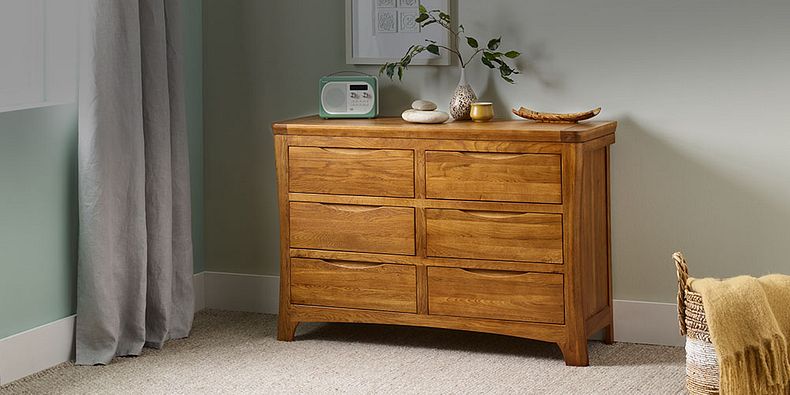 Oak Chest of Drawers Oak Furnitureland