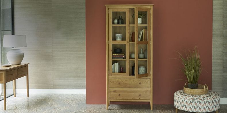 Oak Display Cabinets Glass Display Cabinets Oak Furnitureland