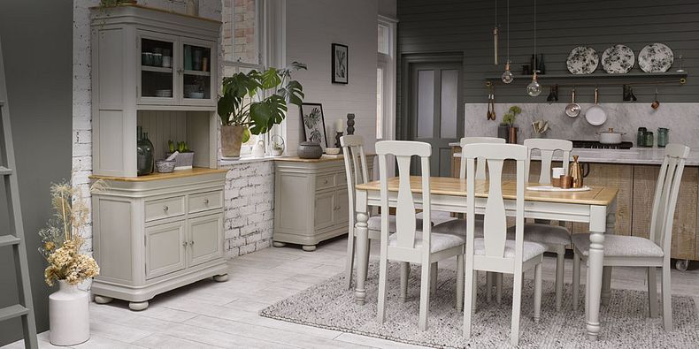 Painted Dining Tables Cream Grey Ivory White Oak Furnitureland
