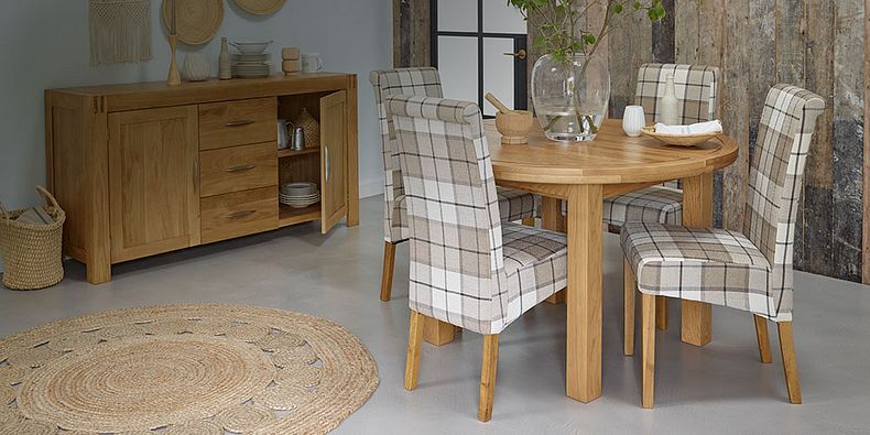 Round Dining Table And Chairs Round Dining Sets Oak Furnitureland