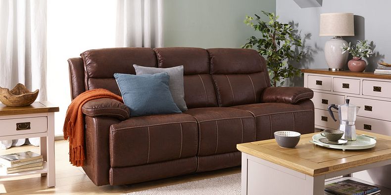 suede recliner sofa bed