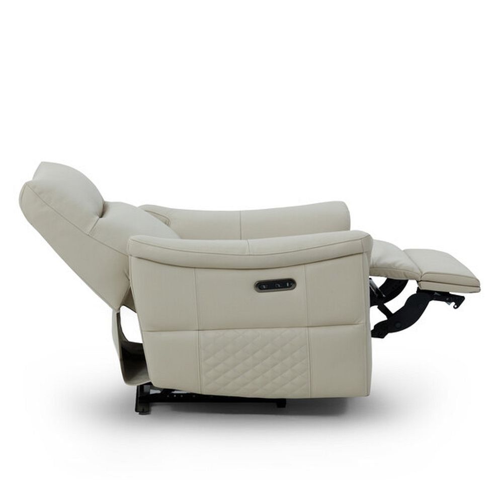 Aldo Recliner Armchair in Bone China Leather 7