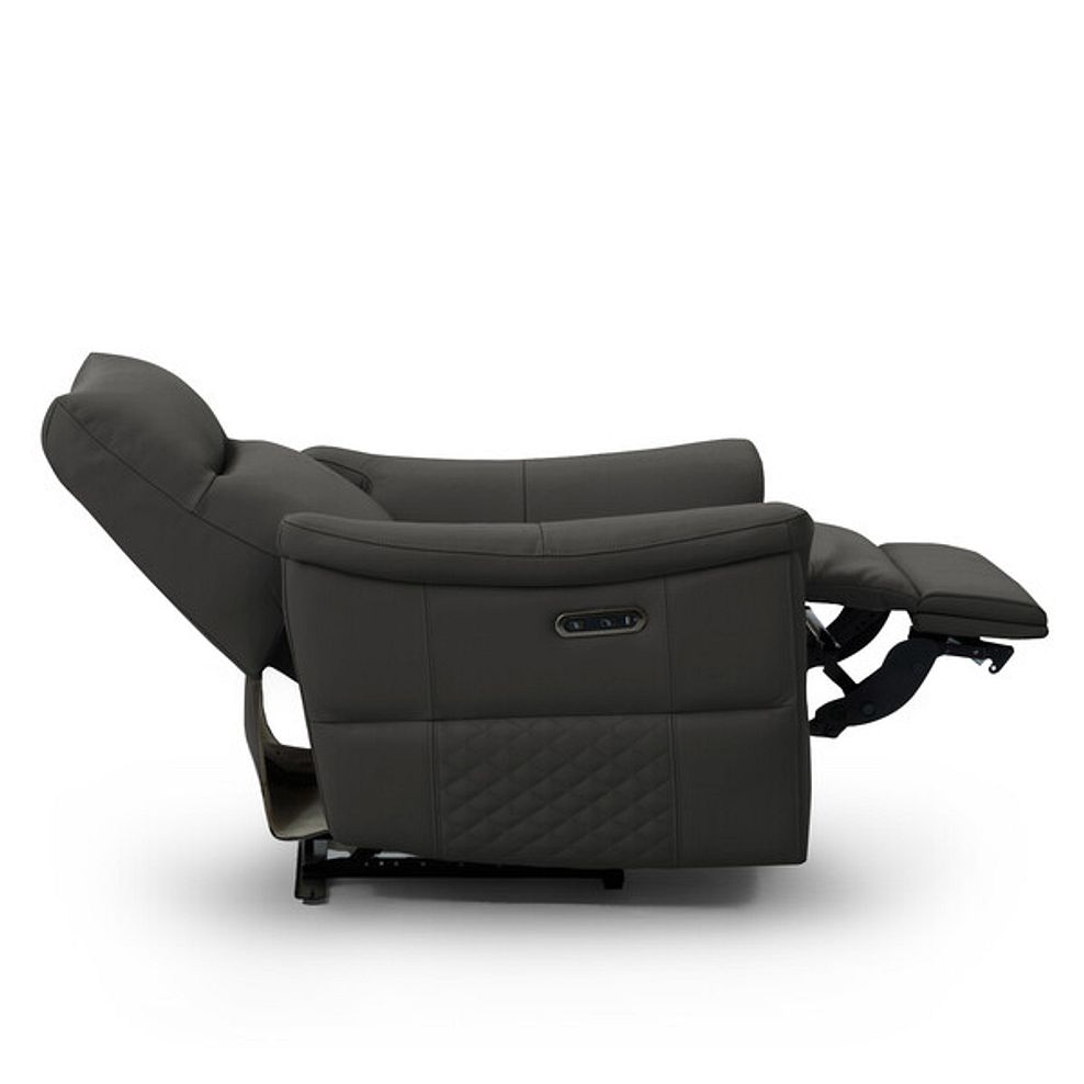 Aldo Recliner Armchair in Storm Leather 7