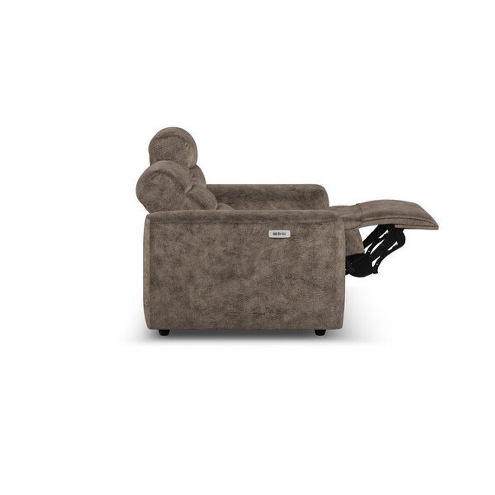 Cohen 2 Seater Electric Recliner in Dapple Chocolate Fabric 8