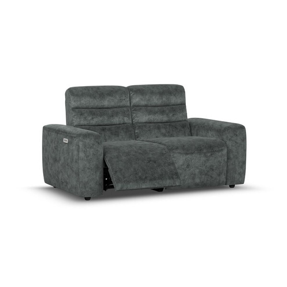 Cohen 2 Seater Electric Recliner in Dapple Grey Fabric 2