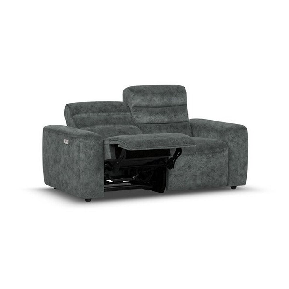 Cohen 2 Seater Electric Recliner in Dapple Grey Fabric 3