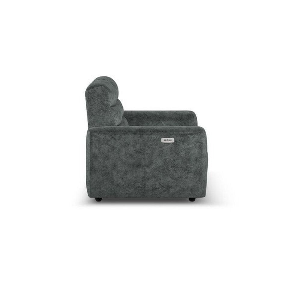 Cohen 2 Seater Electric Recliner in Dapple Grey Fabric 7