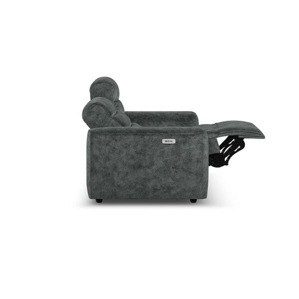 Cohen 2 Seater Electric Recliner in Dapple Grey Fabric 8