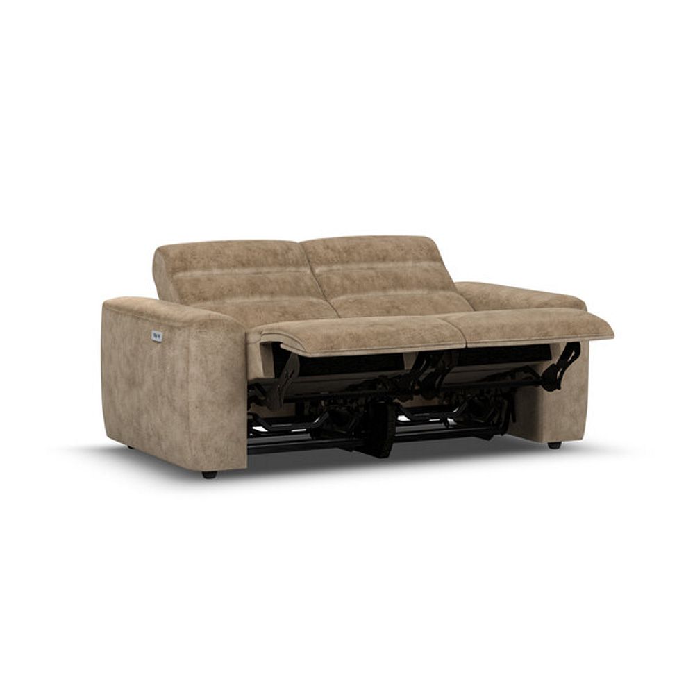 Cohen 2 Seater Electric Recliner in Dapple Taupe Fabric 4