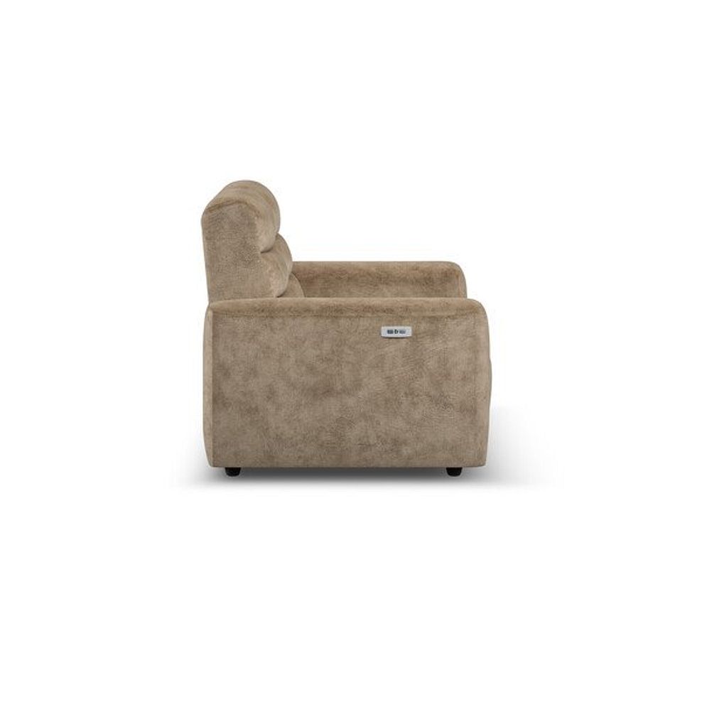 Cohen 2 Seater Electric Recliner in Dapple Taupe Fabric 7
