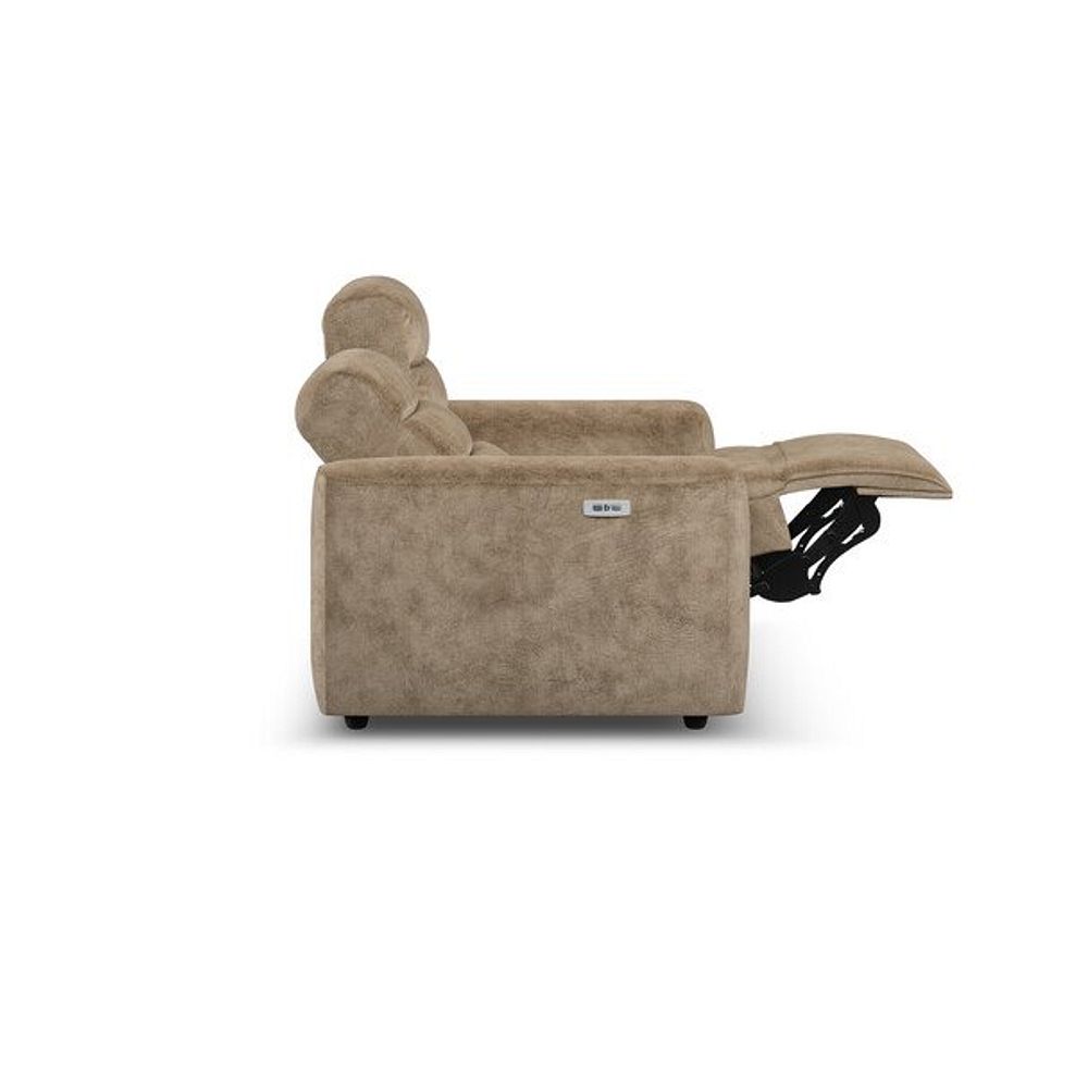 Cohen 2 Seater Electric Recliner in Dapple Taupe Fabric 8