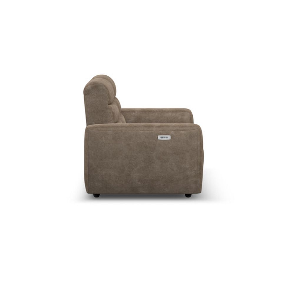 Cohen 2 Seater Electric Recliner in Miller Earth Brown Fabric 7
