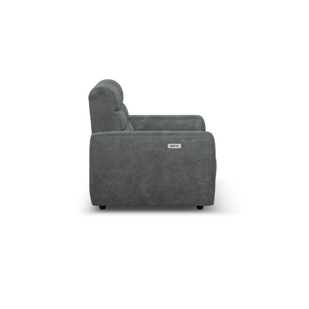 Cohen 2 Seater Electric Recliner in Miller Grey Fabric 7