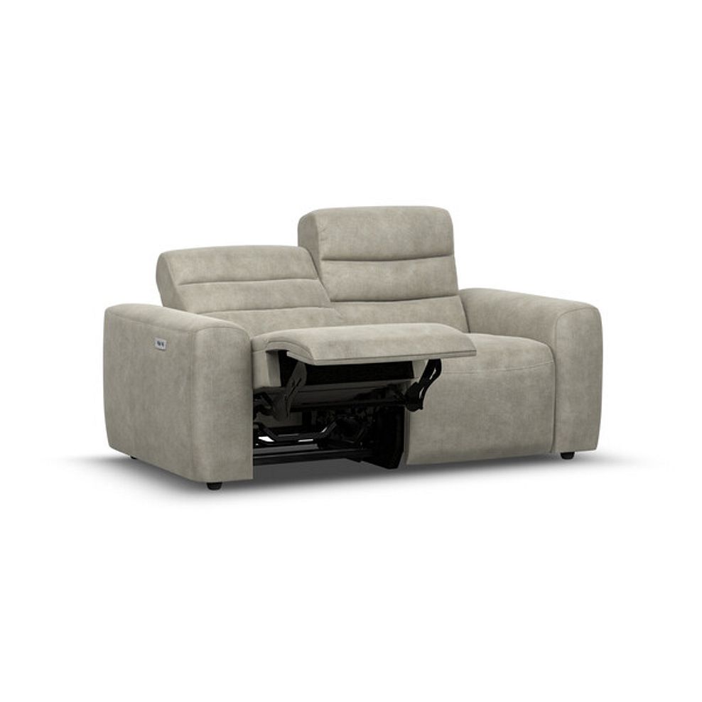 Cohen 2 Seater Electric Recliner in Miller Taupe Fabric 3