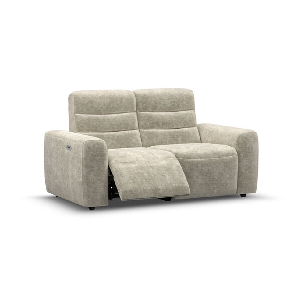 Cohen 2 Seater Electric Recliner in  Plush Beige Fabric 2