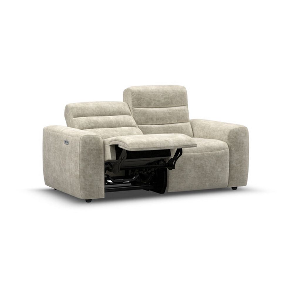 Cohen 2 Seater Electric Recliner in  Plush Beige Fabric 3