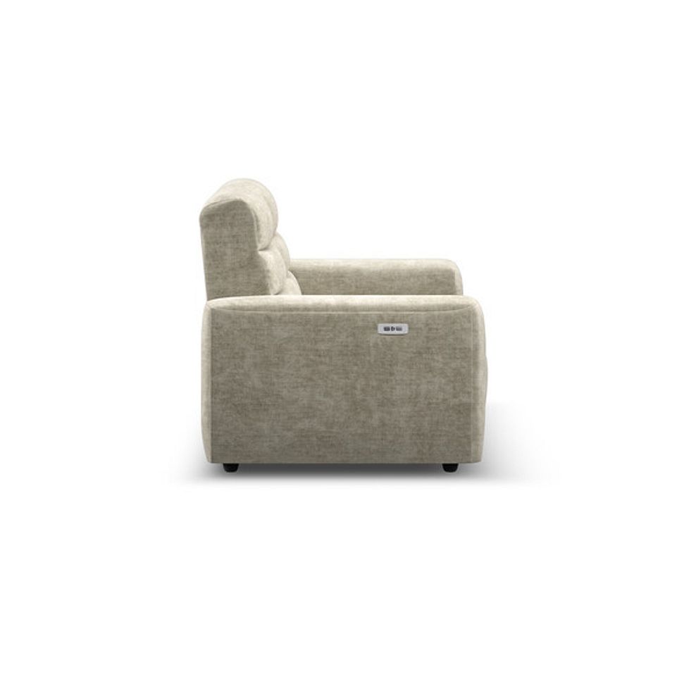 Cohen 2 Seater Electric Recliner in  Plush Beige Fabric 7