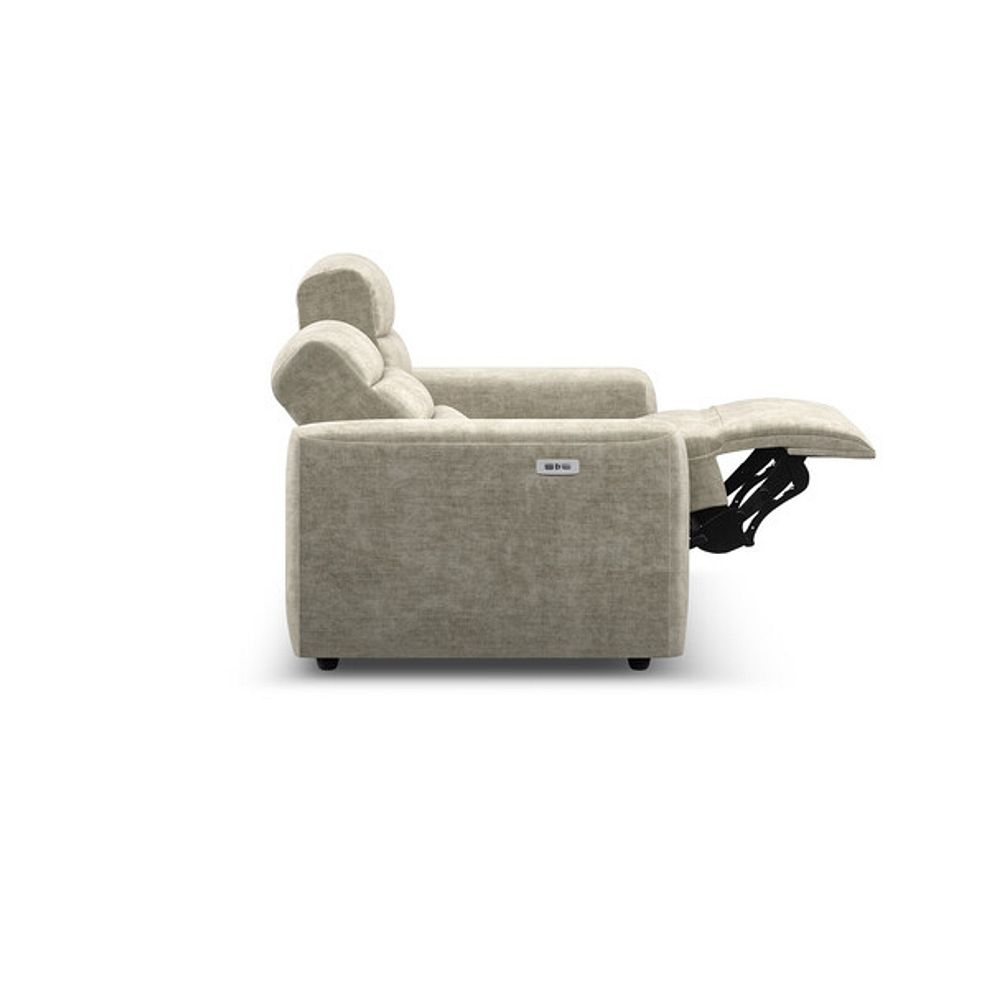 Cohen 2 Seater Electric Recliner in  Plush Beige Fabric 8