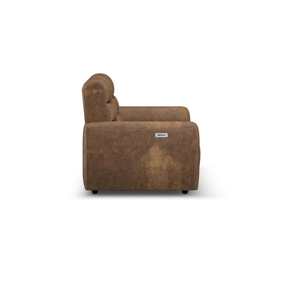 Cohen 2 Seater Electric Recliner in Ranch Brown Fabric 7