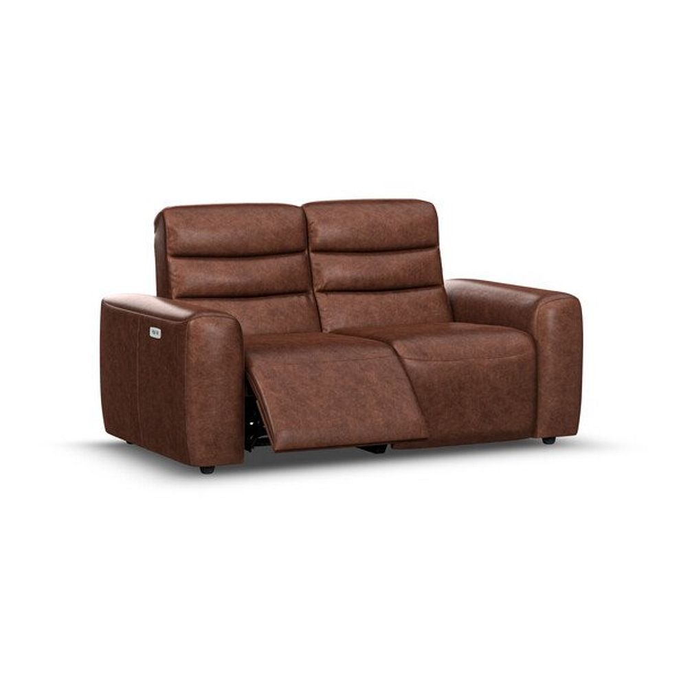 Cohen 2 Seater Electric Recliner in Virgo Chestnut Leather 2