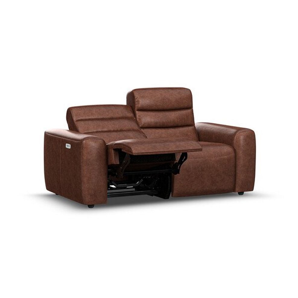 Cohen 2 Seater Electric Recliner in Virgo Chestnut Leather 3