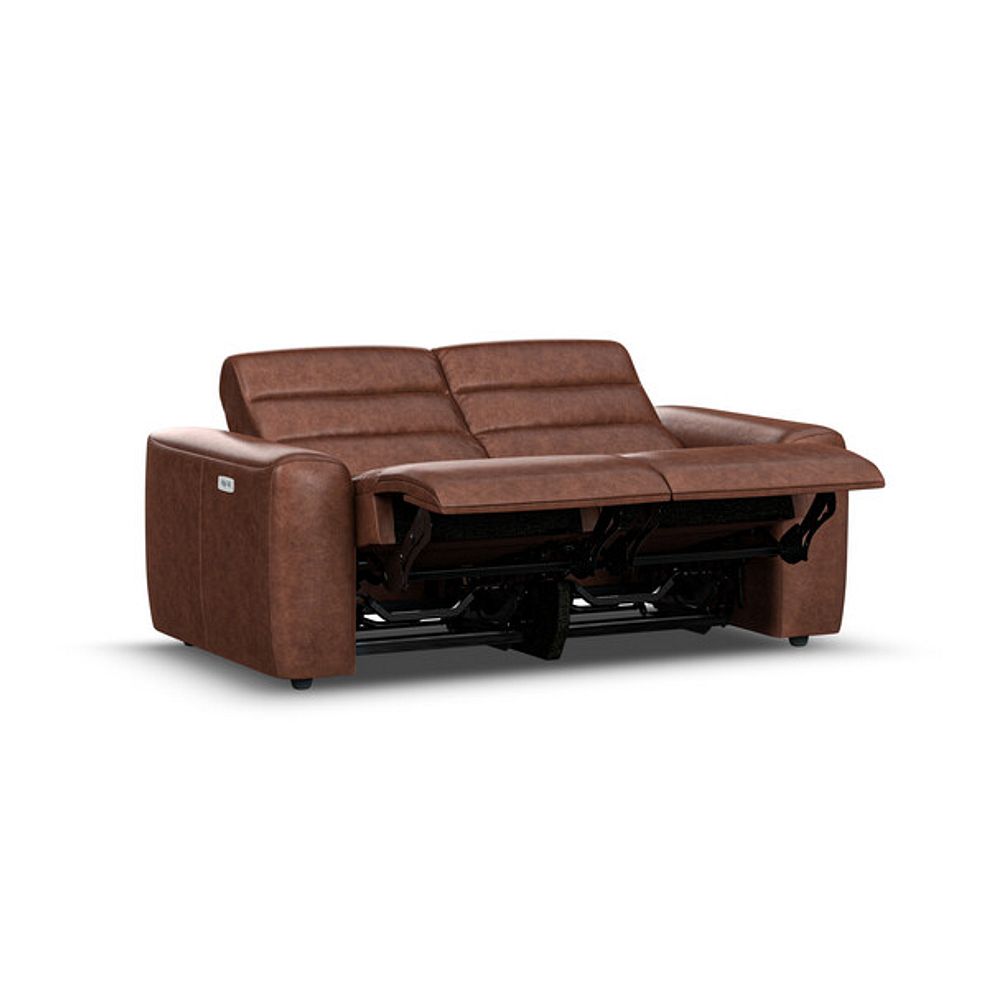 Cohen 2 Seater Electric Recliner in Virgo Chestnut Leather 4