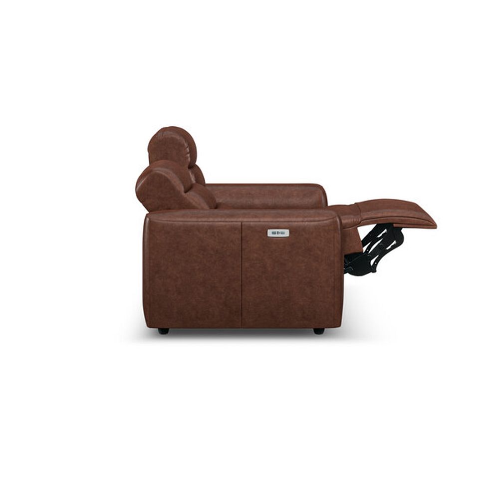 Cohen 2 Seater Electric Recliner in Virgo Chestnut Leather 8