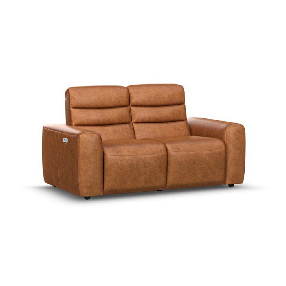 Cohen 2 Seater Electric Recliner in Virgo Cognac Leather 1