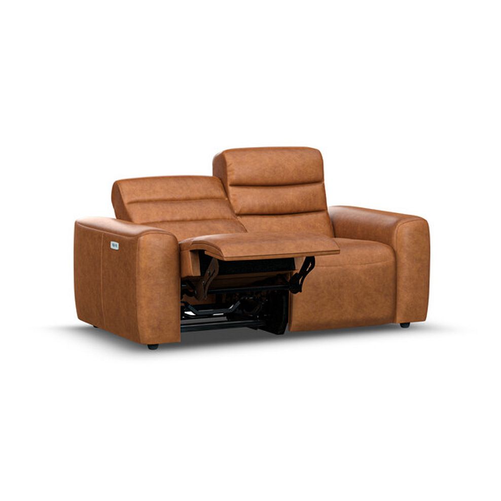 Cohen 2 Seater Electric Recliner in Virgo Cognac Leather 3