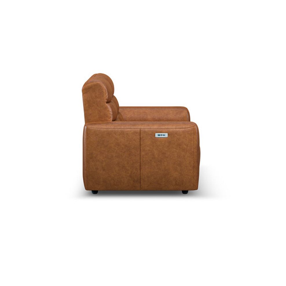 Cohen 2 Seater Electric Recliner in Virgo Cognac Leather 7