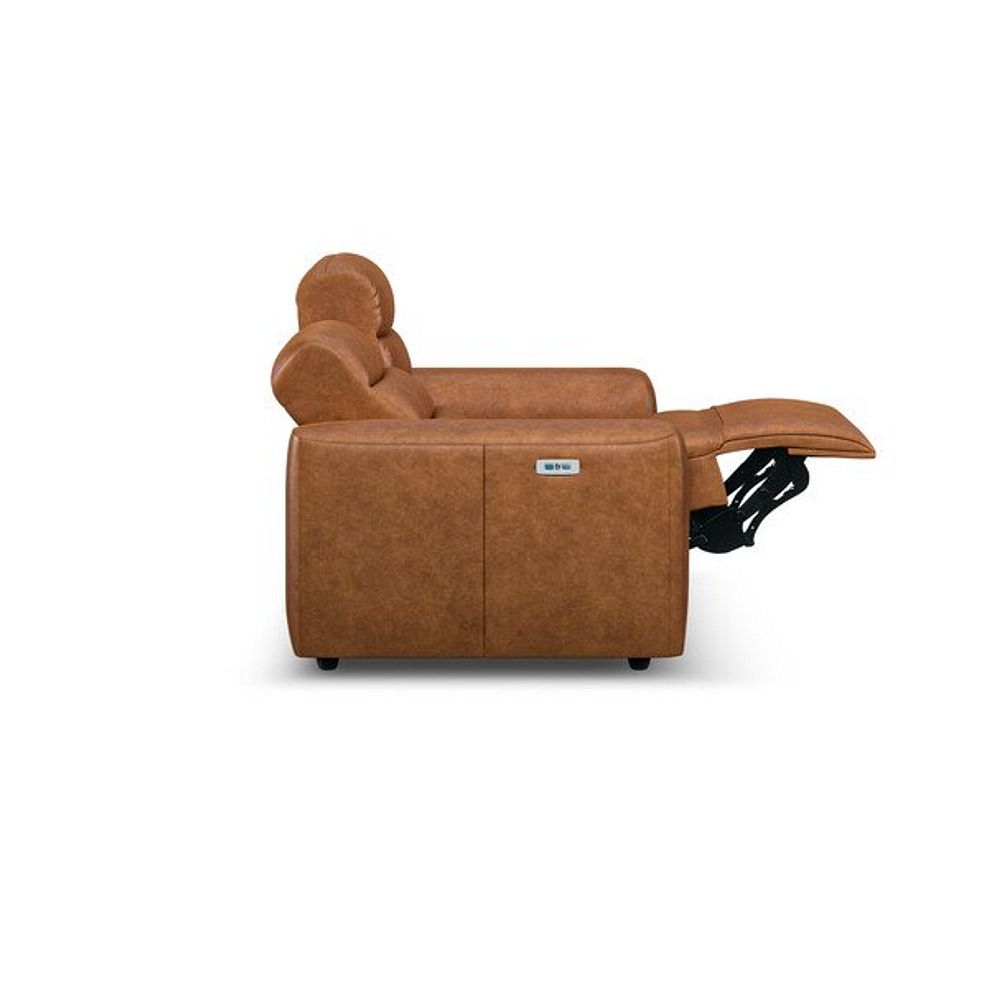 Cohen 2 Seater Electric Recliner in Virgo Cognac Leather 8