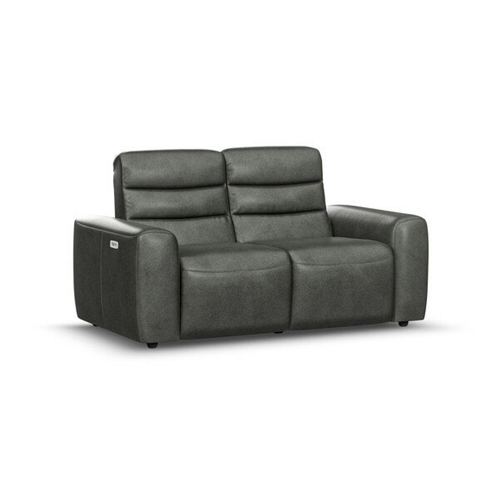 Cohen 2 Seater Electric Recliner in Virgo Lead Leather 1