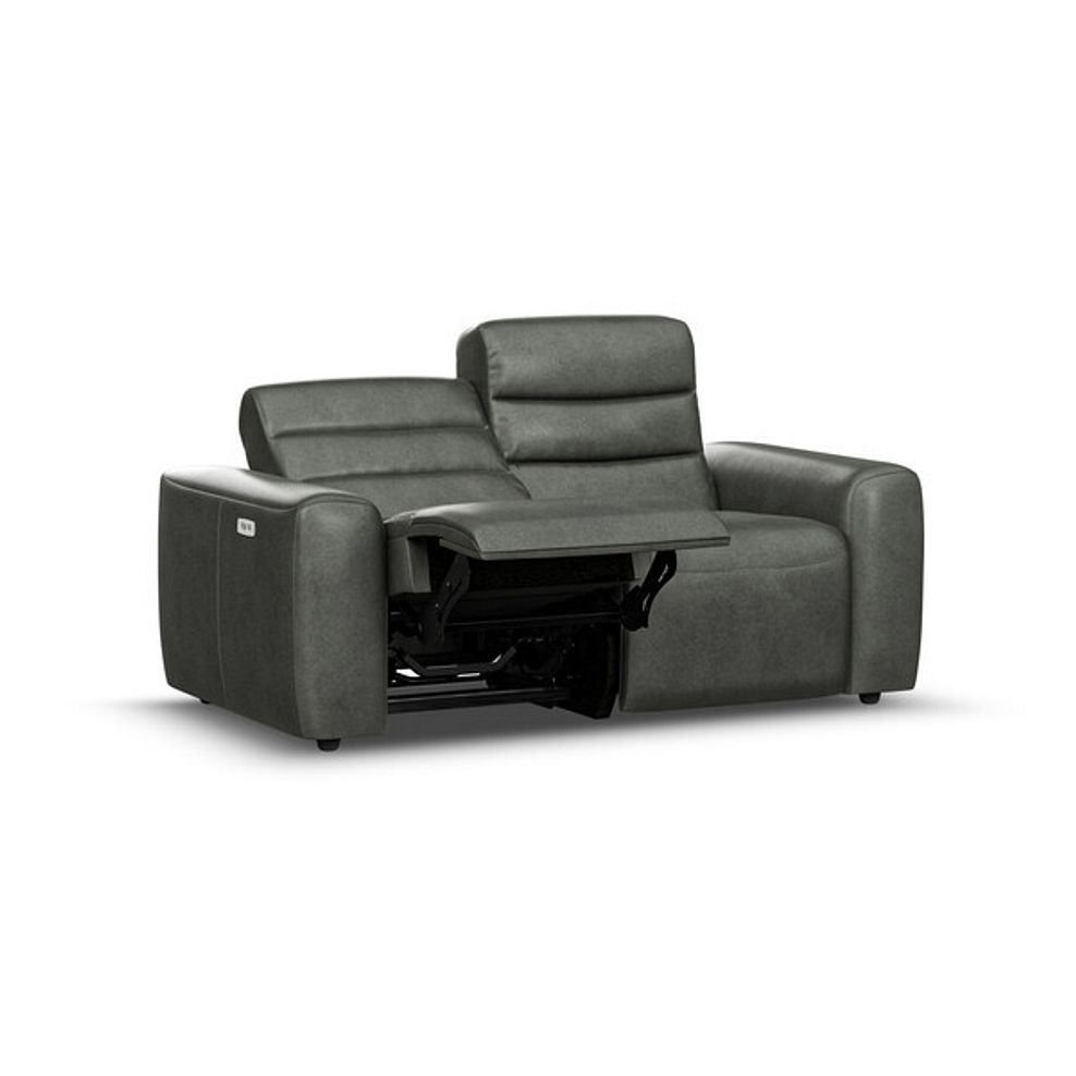 Cohen 2 Seater Electric Recliner in Virgo Lead Leather 3