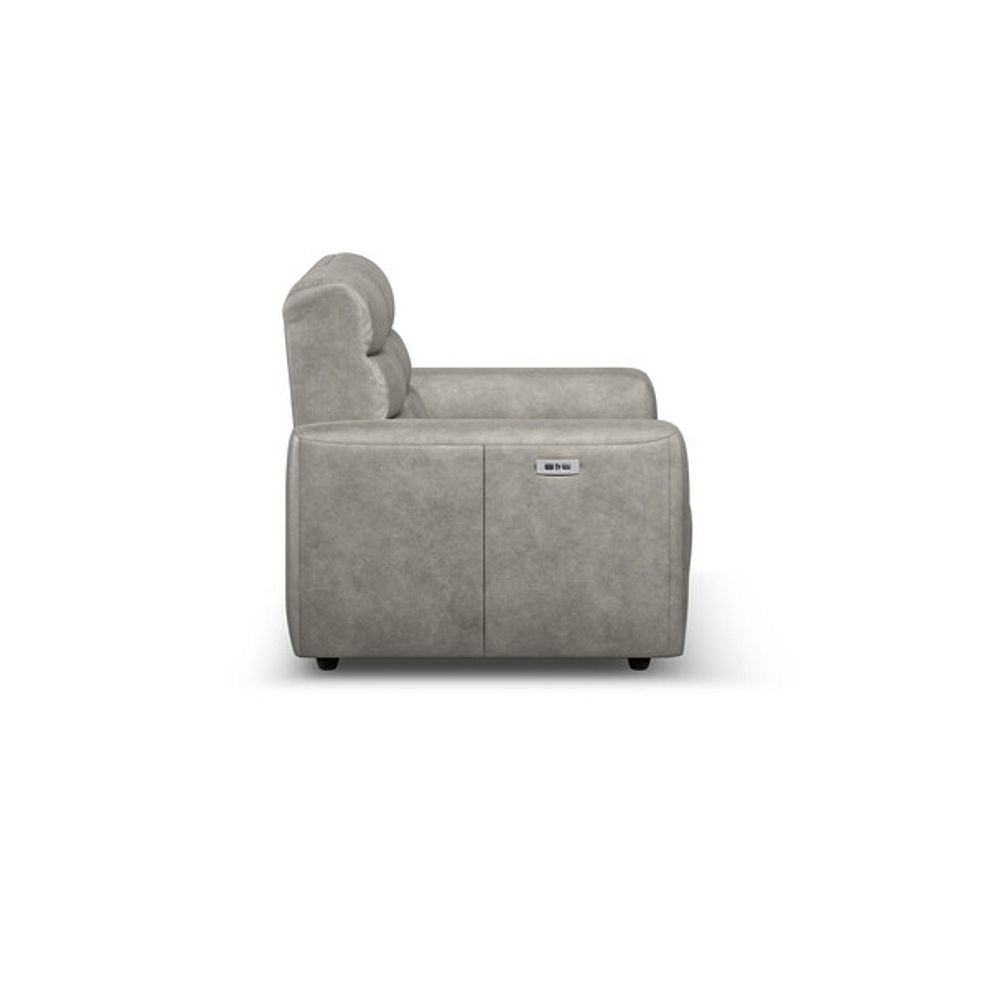 Cohen 2 Seater Electric Recliner in Virgo Platinum Leather 7