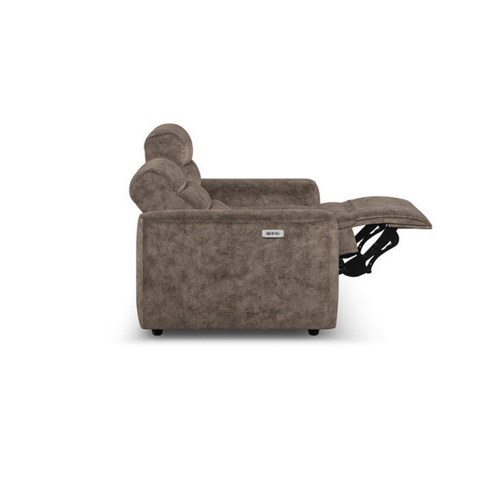 Cohen 3 Seater Electric Recliner in Dapple Chocolate Fabric 8