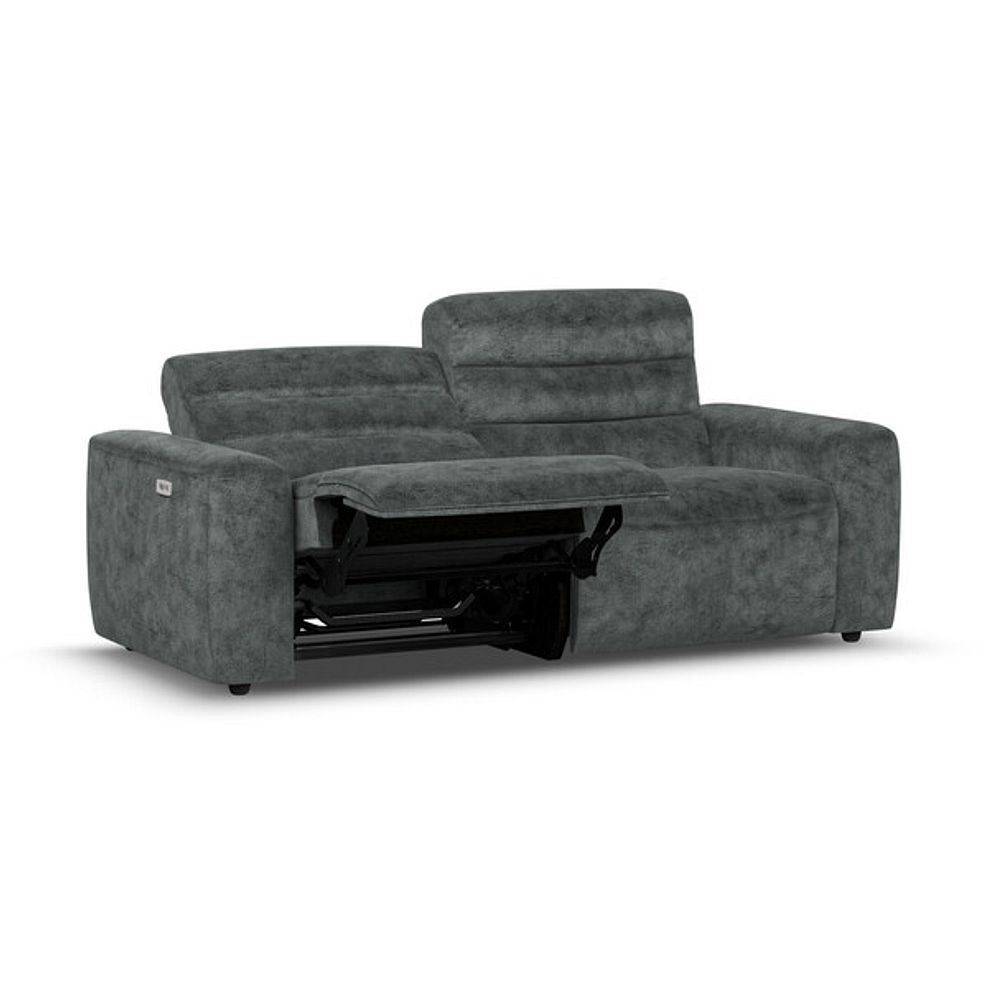 Cohen 3 Seater Electric Recliner in Dapple Grey Fabric 3