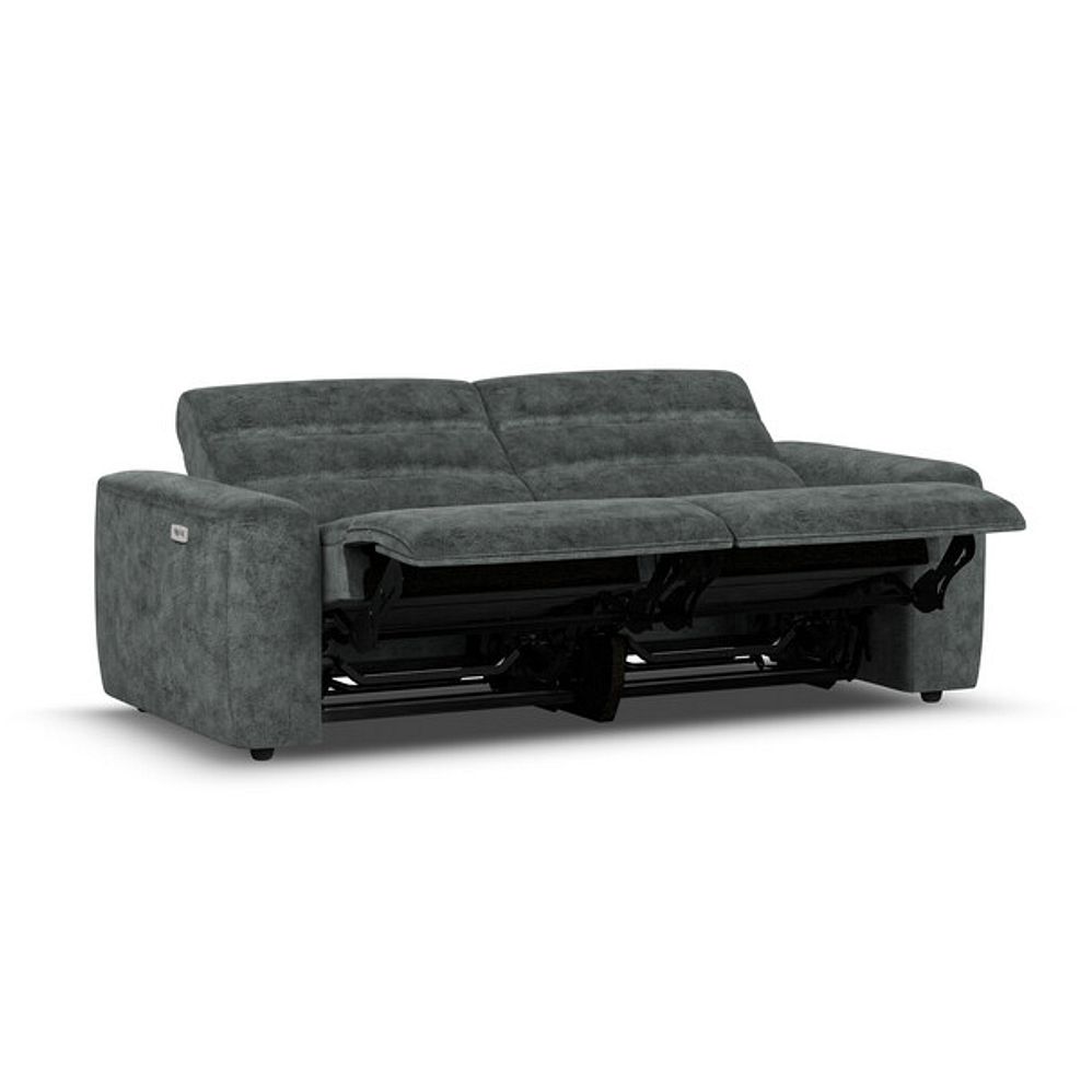 Cohen 3 Seater Electric Recliner in Dapple Grey Fabric 4