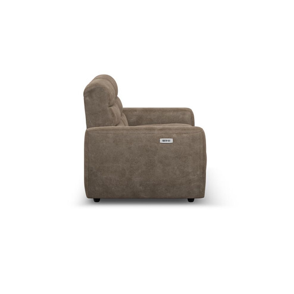 Cohen 3 Seater Electric Recliner in Miller Earth Brown Fabric 7