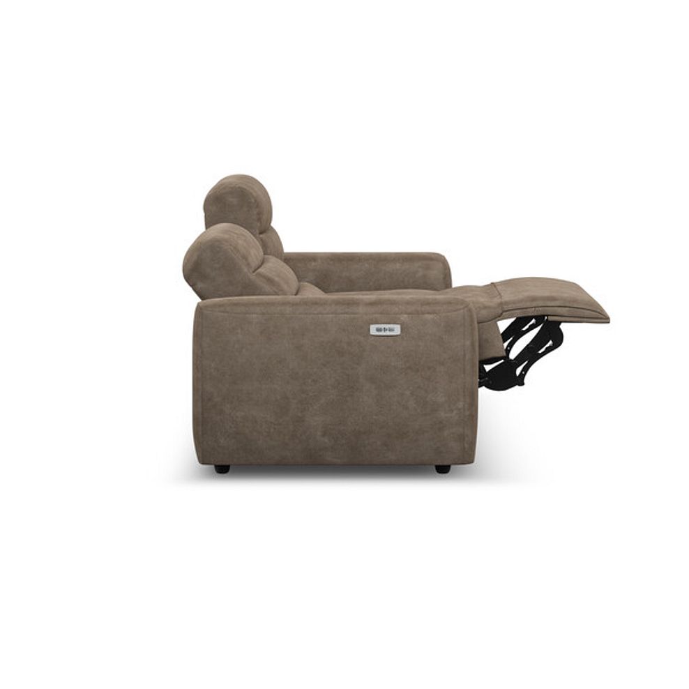 Cohen 3 Seater Electric Recliner in Miller Earth Brown Fabric 8