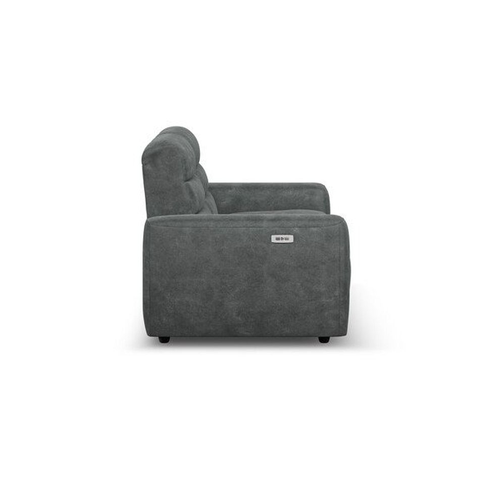 Cohen 3 Seater Electric Recliner in Miller Grey Fabric 7