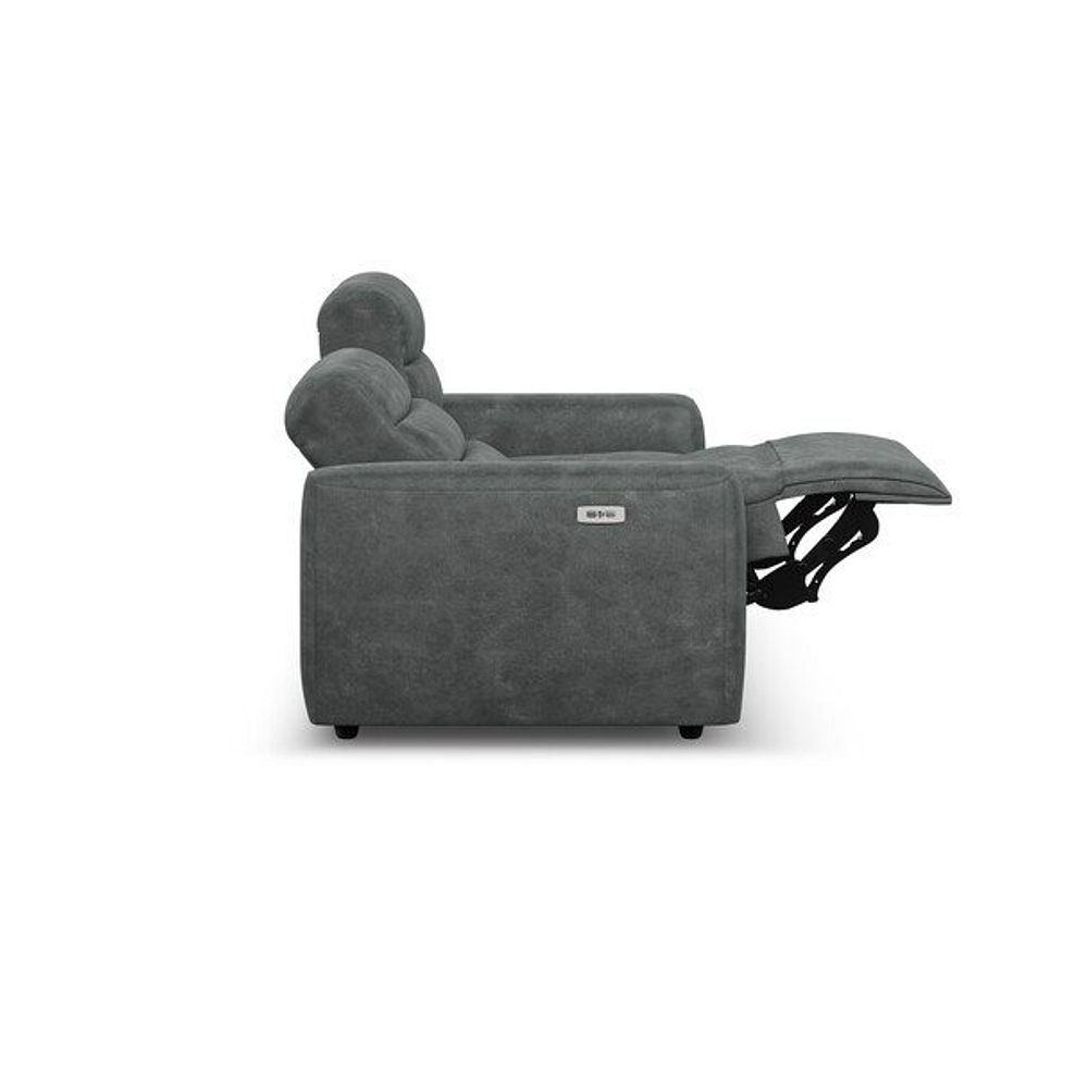Cohen 3 Seater Electric Recliner in Miller Grey Fabric 8