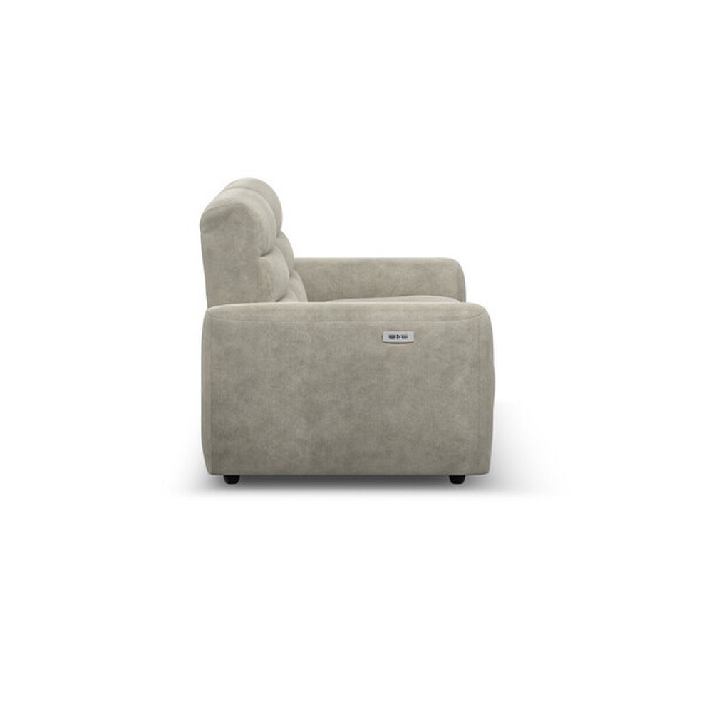 Cohen 3 Seater Electric Recliner in Miller Taupe Fabric 7