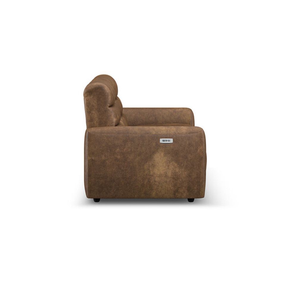 Cohen 3 Seater Electric Recliner in Ranch Brown Fabric 7