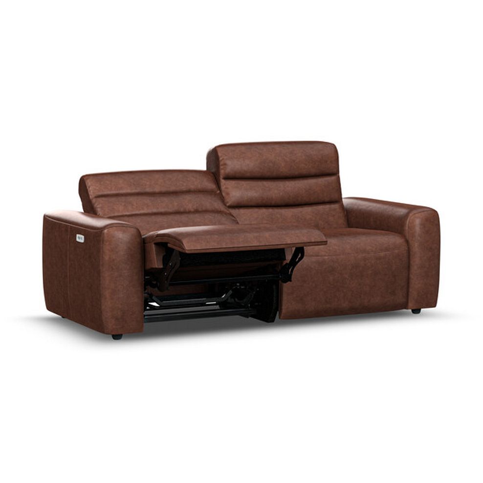 Cohen 3 Seater Electric Recliner in Virgo Chestnut Leather 3