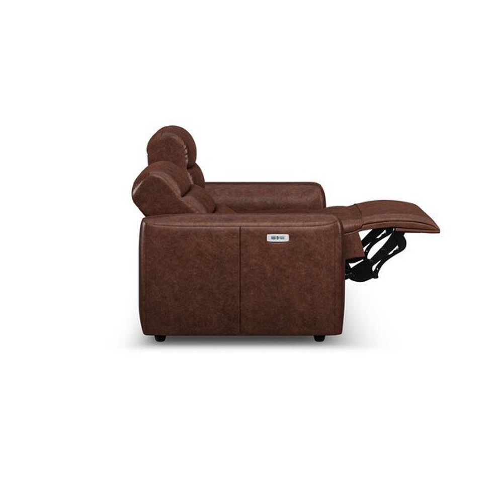 Cohen 3 Seater Electric Recliner in Virgo Chestnut Leather 8