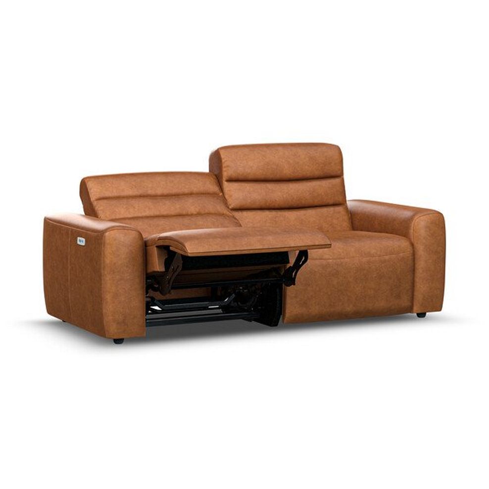 Cohen 3 Seater Electric Recliner in Virgo Cognac Leather 3