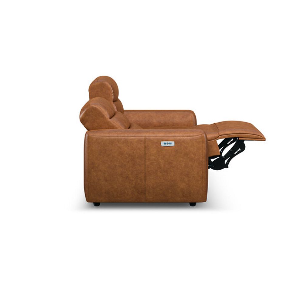 Cohen 3 Seater Electric Recliner in Virgo Cognac Leather 8