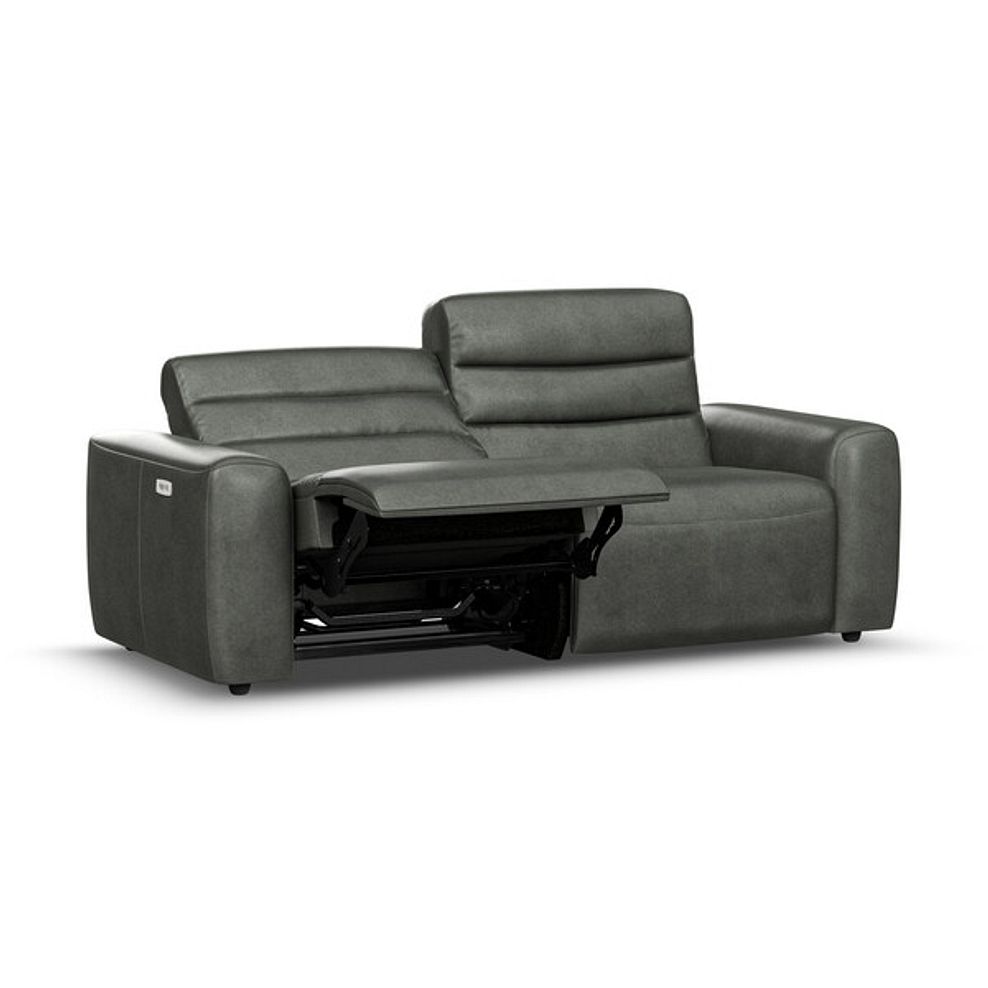 Cohen 3 Seater Electric Recliner in Virgo Lead Leather 3